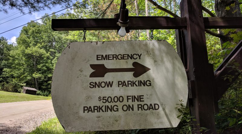 Emergency Snow Parking at Hawk Mountain Pittsfield VT